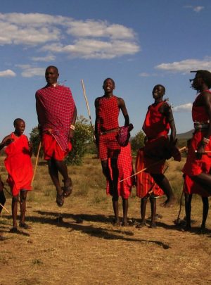 Maasai Moran Dancing in Arusha, Tanzania