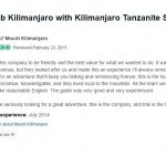 lan W Review on Kilimanjaro Tanzanite Safaris LTD